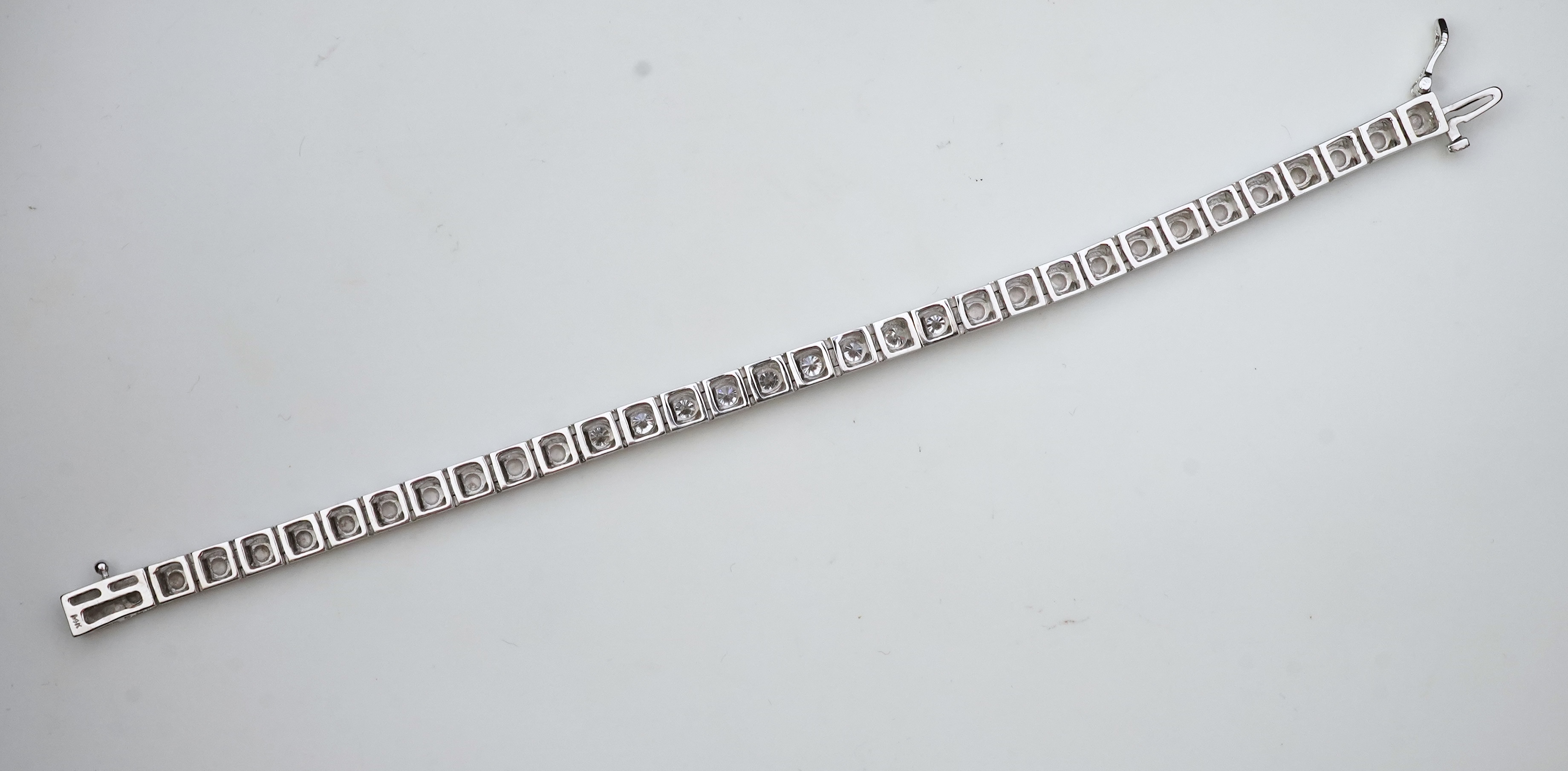 A diamond line bracelet